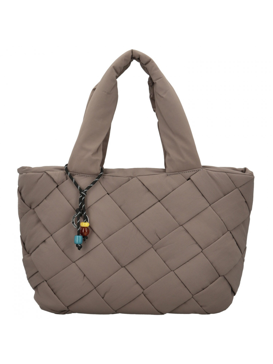 Trendy dámská textilní kabelka na rameno Larysya taupe